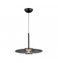  PD37018-BK/SM-3WCCT-UNV-Kyoto 17-in Black/Smoked Glass LED Pendant