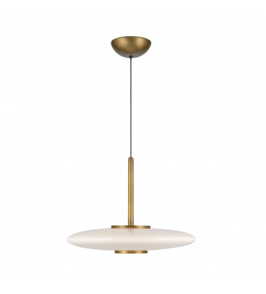 PD37018-VB/GO-3WCCT-UNV-Kyoto 17-in Vintage Brass/Glossy Opal Glass LED Pendant PD37018-VB/GO-3WCCT-UNV-Kyoto 17-in Vintage Brass/Glossy Opal Glass LED Pendant