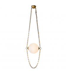 PD372010VBCDG-Petra  10-in Brass dimmable LED Pendant