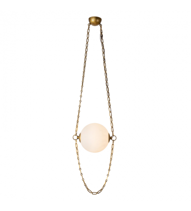 PD372010VBCDG-Petra  10-in Brass dimmable LED Pendant