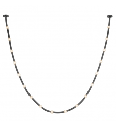 PD39317-BK/OP-UNV-010-RT-Corda 17-ft Black/Opal Glass LED Pendant