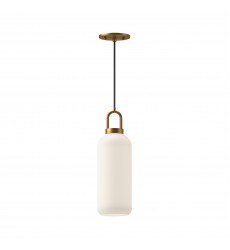 PD401505AGOP-Soji 5-in Aged Gold/Opal Matte Glass 1 Light Pendant PD401505AGOP-Soji 5-in Aged Gold/Opal Matte Glass 1 Light Pendant