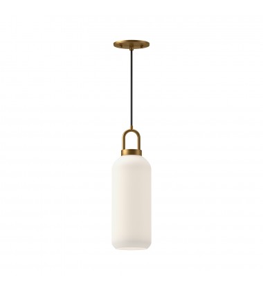 PD401505AGOP-Soji 5-in Aged Gold/Opal Matte Glass 1 Light Pendant PD401505AGOP-Soji 5-in Aged Gold/Opal Matte Glass 1 Light Pendant