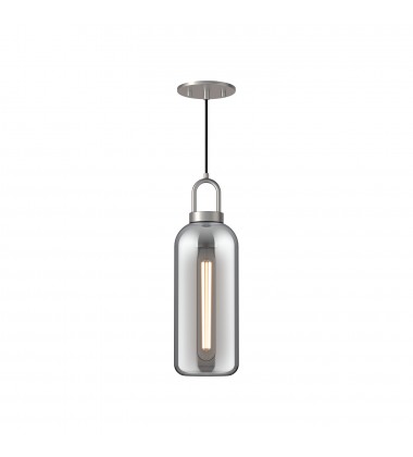 PD401505BNSM-Soji 5-in Brushed Nickel/Smoked Solid Glass 1 Light Pendant PD401505BNSM-Soji 5-in Brushed Nickel/Smoked Solid Glass 1 Light Pendant