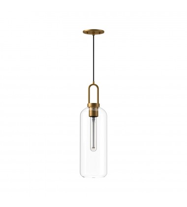 PD401606AGCL-Soji 6-in Aged Gold/Clear Glass 1 Light Pendant PD401606AGCL-Soji 6-in Aged Gold/Clear Glass 1 Light Pendant