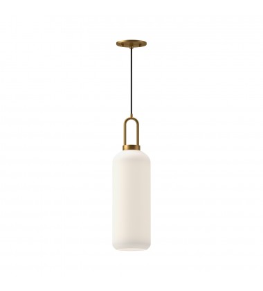 PD401606AGOP-Soji 6-in Aged Gold/Opal Matte Glass 1 Light Pendant PD401606AGOP-Soji 6-in Aged Gold/Opal Matte Glass 1 Light Pendant