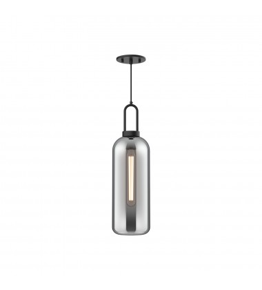 PD401606MBSM-Soji 6-in Matte Black/Smoked Solid Glass 1 Light Pendant PD401606MBSM-Soji 6-in Matte Black/Smoked Solid Glass 1 Light Pendant