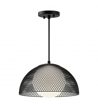 PD402513MBOP-Haven 12-in Matte Black/Opal Matte Glass 1 Light Pendant PD402513MBOP-Haven 12-in Matte Black/Opal Matte Glass 1 Light Pendant