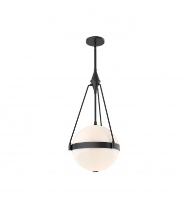 PD406414MBGO-Harmony 14-in Matte Black/Glossy Opal Glass 3 Lights Pendant PD406414MBGO-Harmony 14-in Matte Black/Glossy Opal Glass 3 Lights Pendant