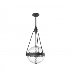 PD406414MBWC-Harmony 14-in Matte Black/Clear Water Glass 3 Lights Pendant PD406414MBWC-Harmony 14-in Matte Black/Clear Water Glass 3 Lights Pendant