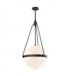 PD406418MBGO-Harmony 18-in Matte Black/Glossy Opal Glass 4 Lights Pendant PD406418MBGO-Harmony 18-in Matte Black/Glossy Opal Glass 4 Lights Pendant
