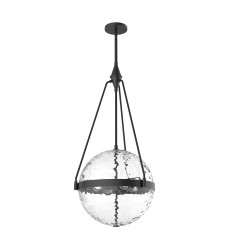 PD406418MBWC-Harmony 18-in Matte Black/Clear Water Glass 4 Lights Pendant PD406418MBWC-Harmony 18-in Matte Black/Clear Water Glass 4 Lights Pendant