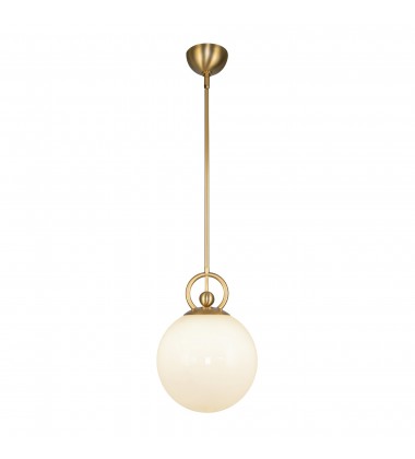  PD407910BGGO-Fiore 10-in Brushed Gold/Glossy Opal Glass 1 Light Pendant