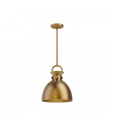 PD411311AG-Waldo 11-in Aged Gold 1 Light Pendant