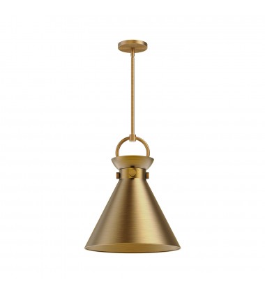  PD412014AG-Emerson 14-in Aged Gold 1 Light Pendant