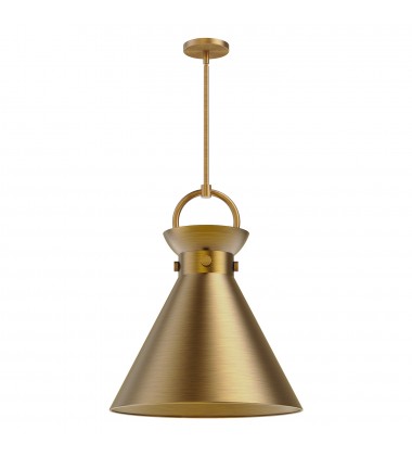  PD412018AG-Emerson 18-in Aged Gold 1 Light Pendant