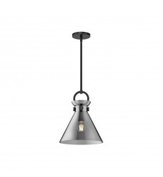  PD412511MBSM-Emerson 11-in Matte Black/Smoked 1 Light Pendant