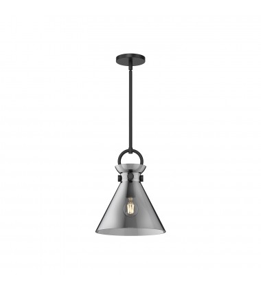  PD412511MBSM-Emerson 11-in Matte Black/Smoked 1 Light Pendant