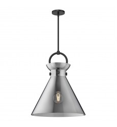 PD412518MBSM-Emerson 18-in Matte Black/Smoked 1 Light Pendant PD412518MBSM-Emerson 18-in Matte Black/Smoked 1 Light Pendant