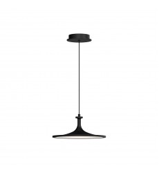 PD418012MB-Issa 12-in Matte Black LED Pendant PD418012MB-Issa 12-in Matte Black LED Pendant