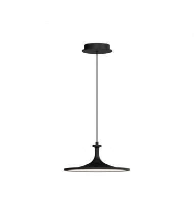  PD418012MB-Issa 12-in Matte Black LED Pendant