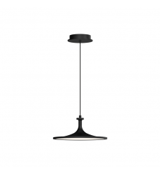 PD418012MB-UNV-Issa 12-in Matte Black LED Pendant