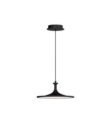 PD418012MB-UNV-Issa 12-in Matte Black LED Pendant