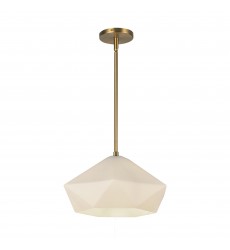 PD424514BGOP-Krysta 14-in Brushed Gold/Opal Glass 1 Light Pendant  PD424514BGOP-Krysta 14-in Brushed Gold/Opal Glass 1 Light Pendant