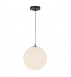 PD43612-BK/OP-5CCT-UNV-Marco 12-in,196-in Black/Opal Glass LED Pendant