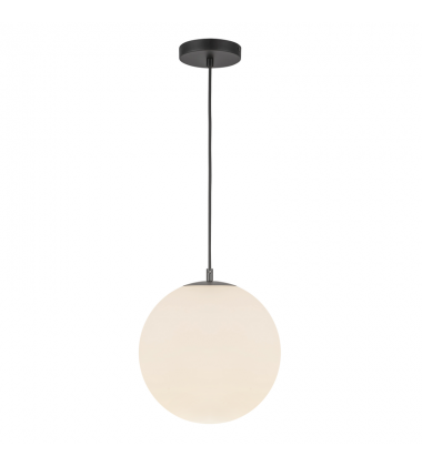 PD43612-BK/OP-5CCT-UNV-Marco 12-in,196-in Black/Opal Glass LED Pendant