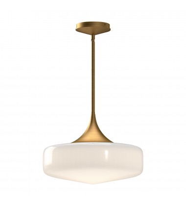 PD440814AGGO-Lincoln 14-in Aged Gold/Glossy Opal Glass 1 Light Pendant PD440814AGGO-Lincoln 14-in Aged Gold/Glossy Opal Glass 1 Light Pendant