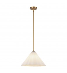 PD451814AGOP-Serena 14-in Aged Brass/Opal Glass 1 Light Pendant  PD451814AGOP-Serena 14-in Aged Brass/Opal Glass 1 Light Pendant