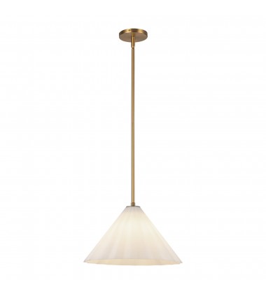 PD451814AGOP-Serena 14-in Aged Brass/Opal Glass 1 Light Pendant  PD451814AGOP-Serena 14-in Aged Brass/Opal Glass 1 Light Pendant