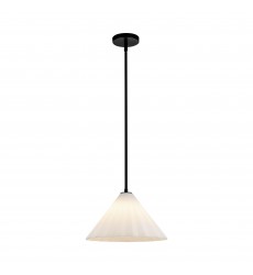 PD451814MBOP-Serena 14-in Matte Black/Opal Glass 1 Light Pendant  PD451814MBOP-Serena 14-in Matte Black/Opal Glass 1 Light Pendant