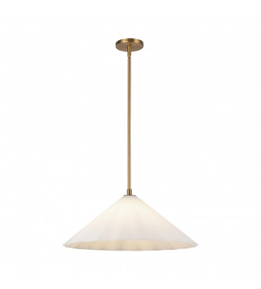 PD451820AGOP-Serena 20-in Aged Brass/Opal Glass 1 Light Pendant  PD451820AGOP-Serena 20-in Aged Brass/Opal Glass 1 Light Pendant