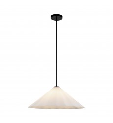 PD451820MBOP-Serena 20-in Matte Black/Opal Glass 1 Light Pendant  PD451820MBOP-Serena 20-in Matte Black/Opal Glass 1 Light Pendant
