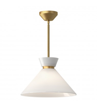 PD470514BGGO-Halston 14-in Brushed Gold/Glossy Opal Glass 1 Light Pendant PD470514BGGO-Halston 14-in Brushed Gold/Glossy Opal Glass 1 Light Pendant
