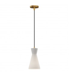  PD473706AGOP-Betty 6-in Aged Gold/Opal Glass 1 Light Pendant