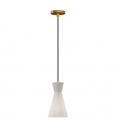  PD473706AGOP-Betty 6-in Aged Gold/Opal Glass 1 Light Pendant