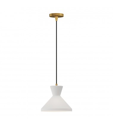  PD473710AGOP-Betty 10-in Aged Gold/Opal Glass 1 Light Pendant