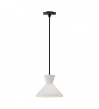  PD473710MBOP-Betty 10-in Matte Black/Opal Glass 1 Light Pendant