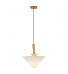 PD497016BGWL-Bridgette 16-in Brushed Gold/White Linen Socket Pendant