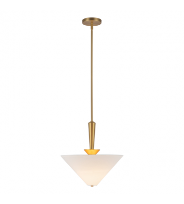 PD497016BGWL-Bridgette 16-in Brushed Gold/White Linen Socket Pendant