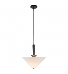 PD497016MBWL-Bridgette 16-in Matte Black/White Linen Socket Pendant