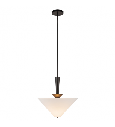 PD497016MBWL-Bridgette 16-in Matte Black/White Linen Socket Pendant