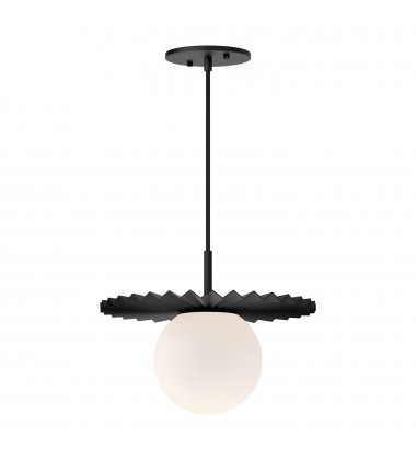 PD501212MBOP-Plume 12-in Matte Black/Opal Matte Glass 1 Light Pendant PD501212MBOP-Plume 12-in Matte Black/Opal Matte Glass 1 Light Pendant