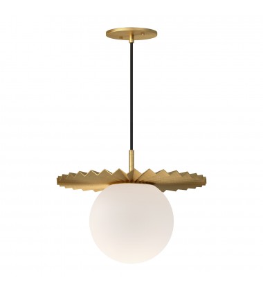 PD501214BGOP-Plume 14-in Brushed Gold/Opal Matte Glass 1 Light Pendant PD501214BGOP-Plume 14-in Brushed Gold/Opal Matte Glass 1 Light Pendant
