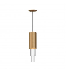 PD502204AGCR-Bordeaux 4-in Aged Gold/Clear Ribbed Glass LED Pendant PD502204AGCR-Bordeaux 4-in Aged Gold/Clear Ribbed Glass LED Pendant