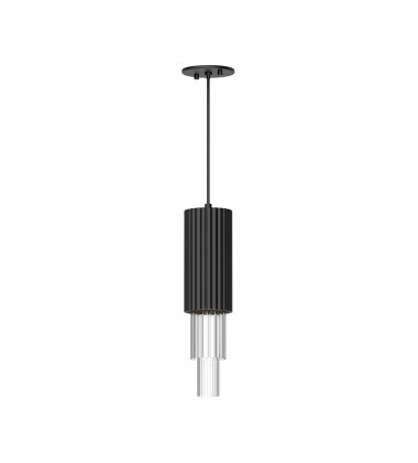 PD502204MBCR-Bordeaux 4-in Clear Ribbed Glass/Matte Black LED Pendant PD502204MBCR-Bordeaux 4-in Clear Ribbed Glass/Matte Black LED Pendant