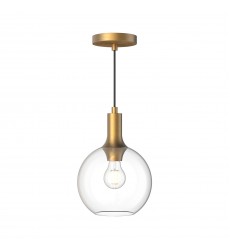 PD506108AGCL-Castilla 8-in Aged Gold/Clear Glass 1 Light Pendant PD506108AGCL-Castilla 8-in Aged Gold/Clear Glass 1 Light Pendant